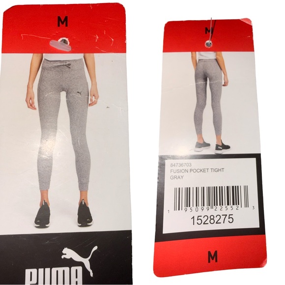 Puma Fusion Pocket Tight Leggings
Gray Heather Women's Medium NWT - Picture 8 of 11